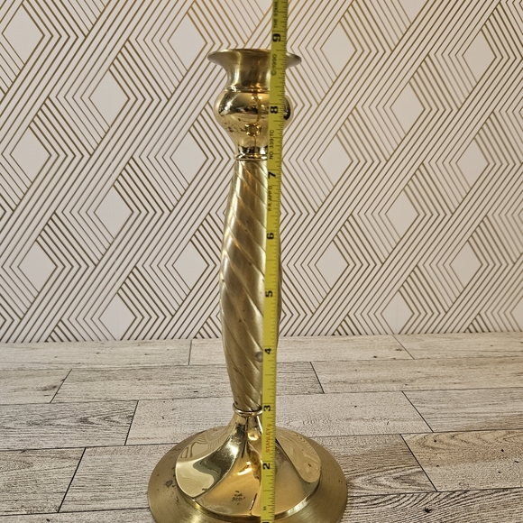 Partylite Vintage Lexington Solid Polished Brass Candlestick Holder - Picture 3 of 7